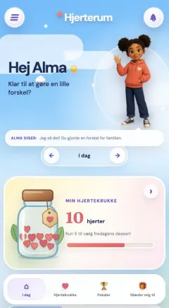 Barnets forside med dagens hjælp