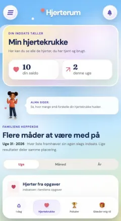 Barnets hjertekrukke og fremskridt